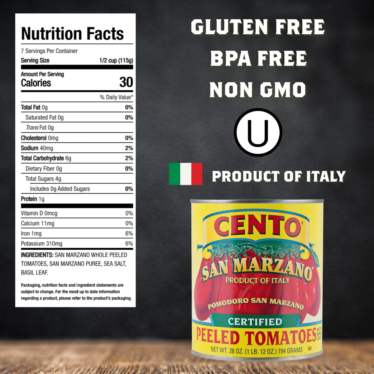 Cento San Marzano puree with basil for versatile bases in cooking