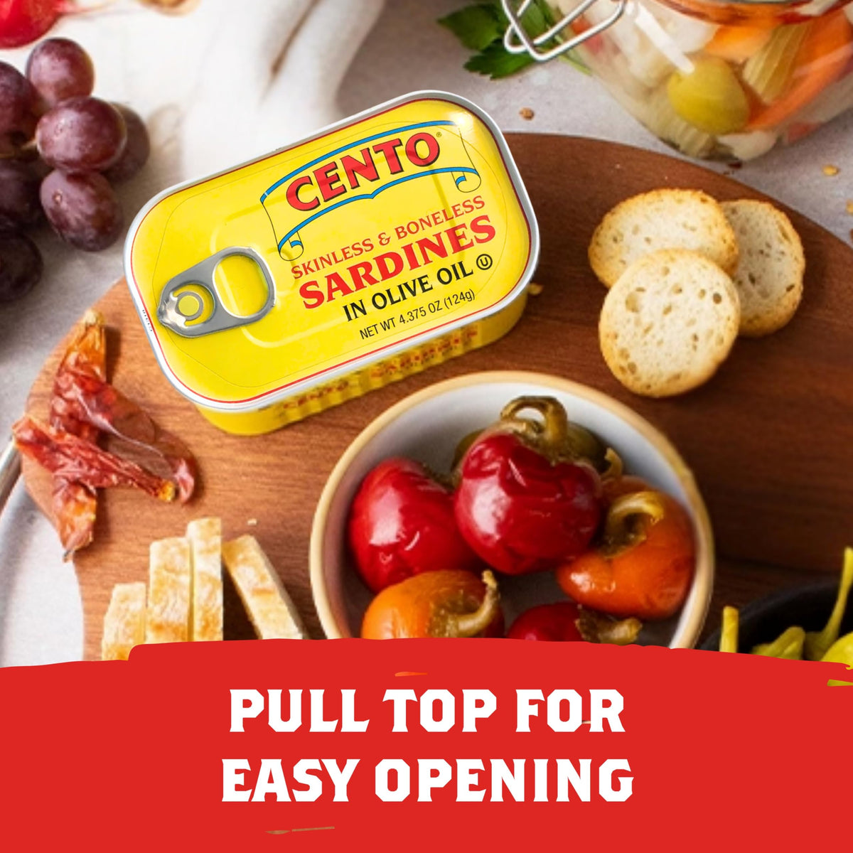 Cento sardines pack of 25 tins ready-to-use for dinners
