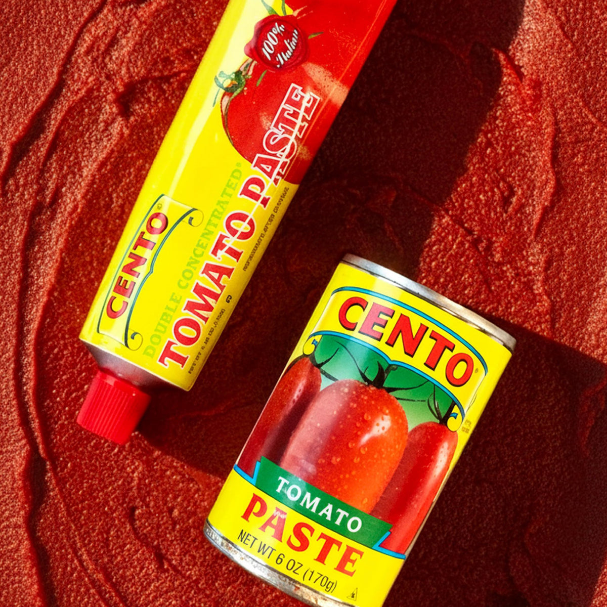 Cento tomato paste gluten-free and non-GMO pack for safe meals