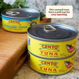 Cento tuna in olive oil ready for an emergency pantry setup