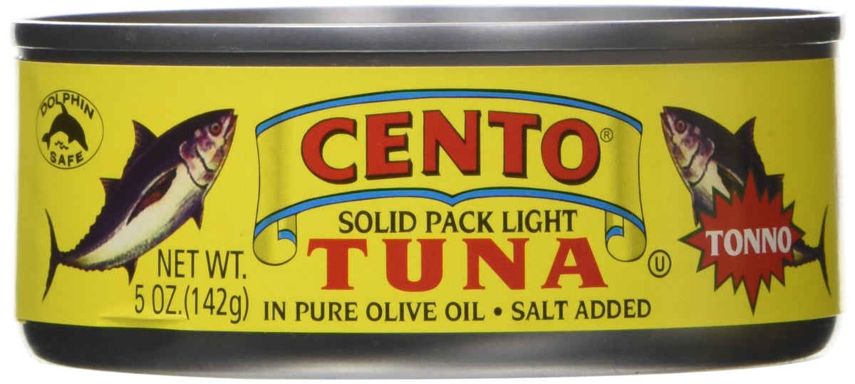CENTO Tuna Tonno OOIL can front view highlights convenient protein for quick lunches.