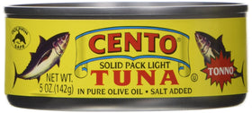 CENTO Tuna Tonno OOIL can front view highlights convenient protein for quick lunches.