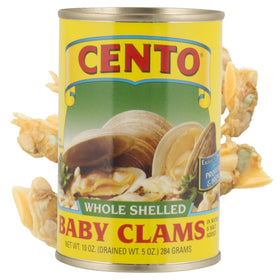 Cento whole baby clams in water, pack of 12, pantry staple