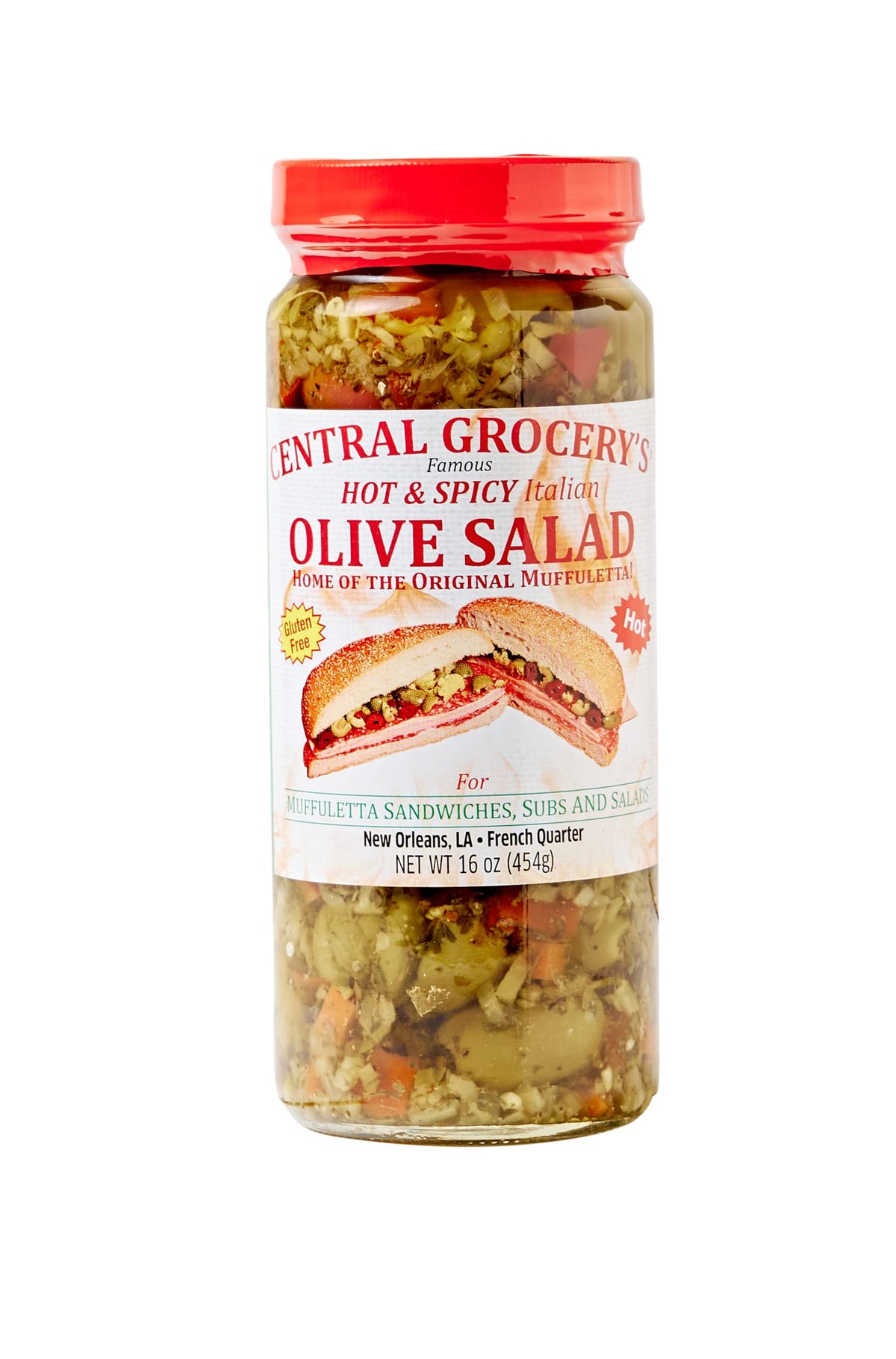 Central Grocery Olive Salad combo layered on a muffuletta for authentic flavor