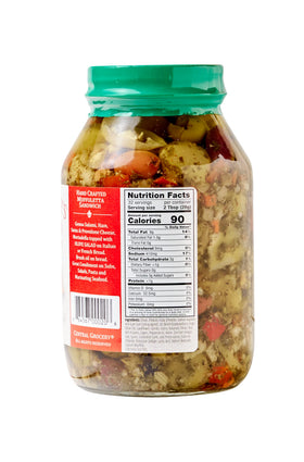 Central Grocery Olive Salad on a sandwich adds savory briny flavor.