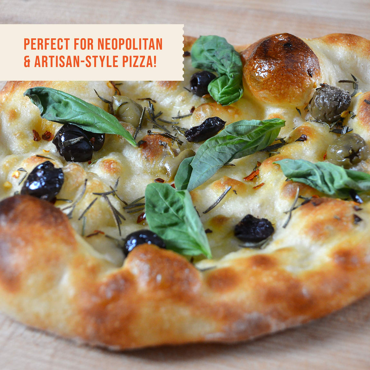 Packaging label of Central Milling pizza flour emphasizing organic and vegan