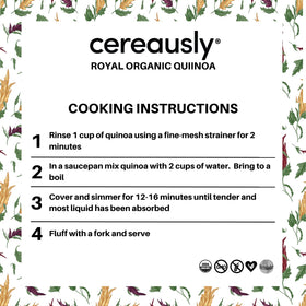 Cereausly 10lb bulk quinoa packaging suitable for medium kitchens.
