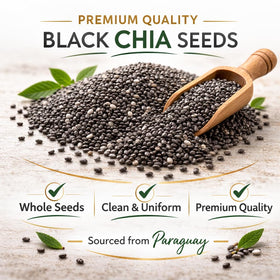 Cereausly chia seeds sprinkled on yogurt and toppings.