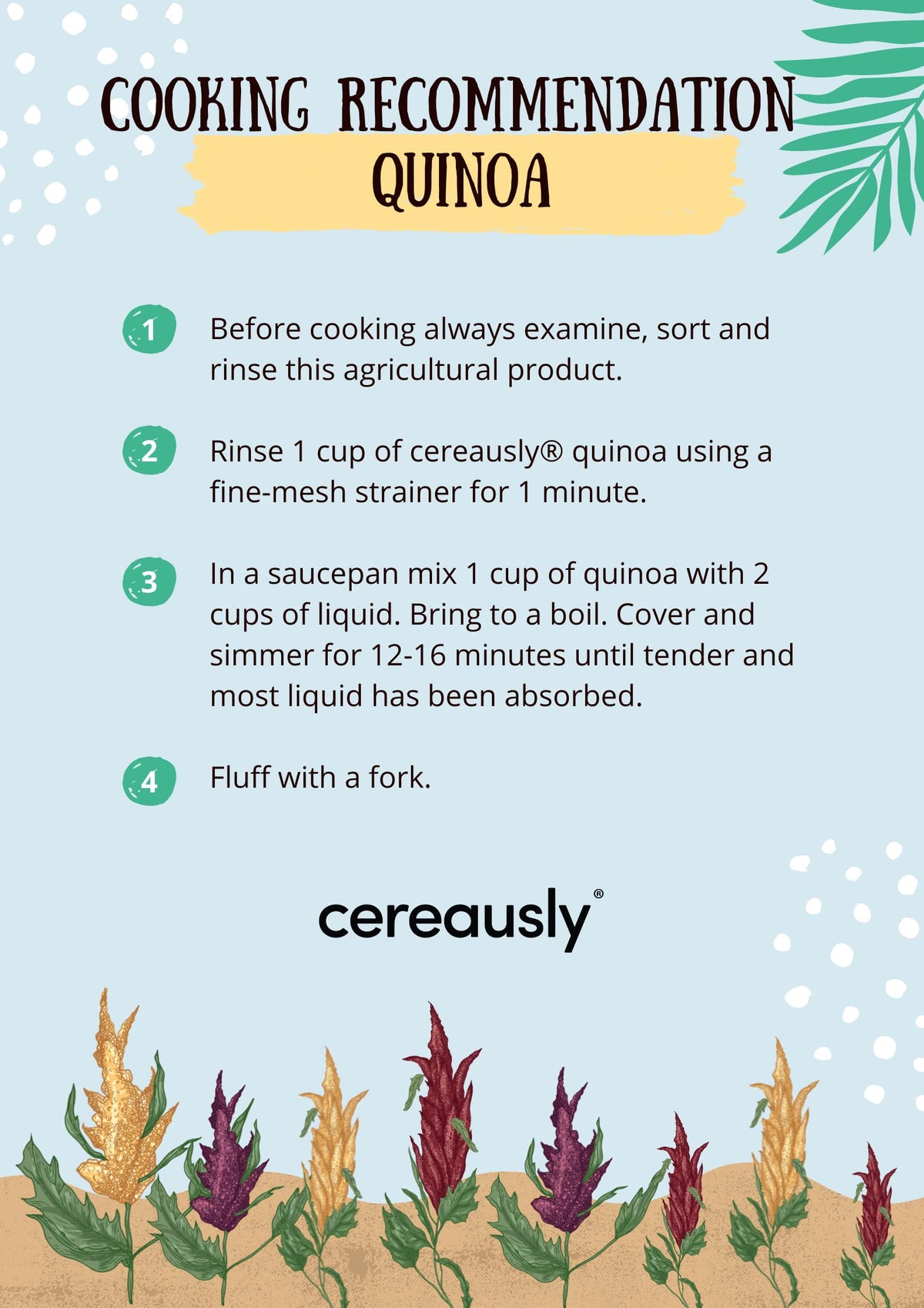 Cereausly Organic Royal Quinoa cooked dish showing fluffy texture