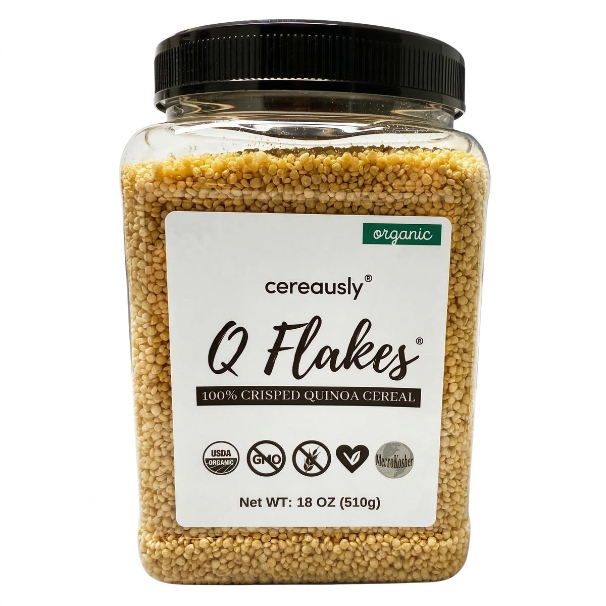 CEREAUSLY Quinoa Crispies add a light crunch to yogurt and smoothie bowls.