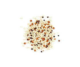 Cereausly tri-color quinoa blend close-up shows colorful healthy grains