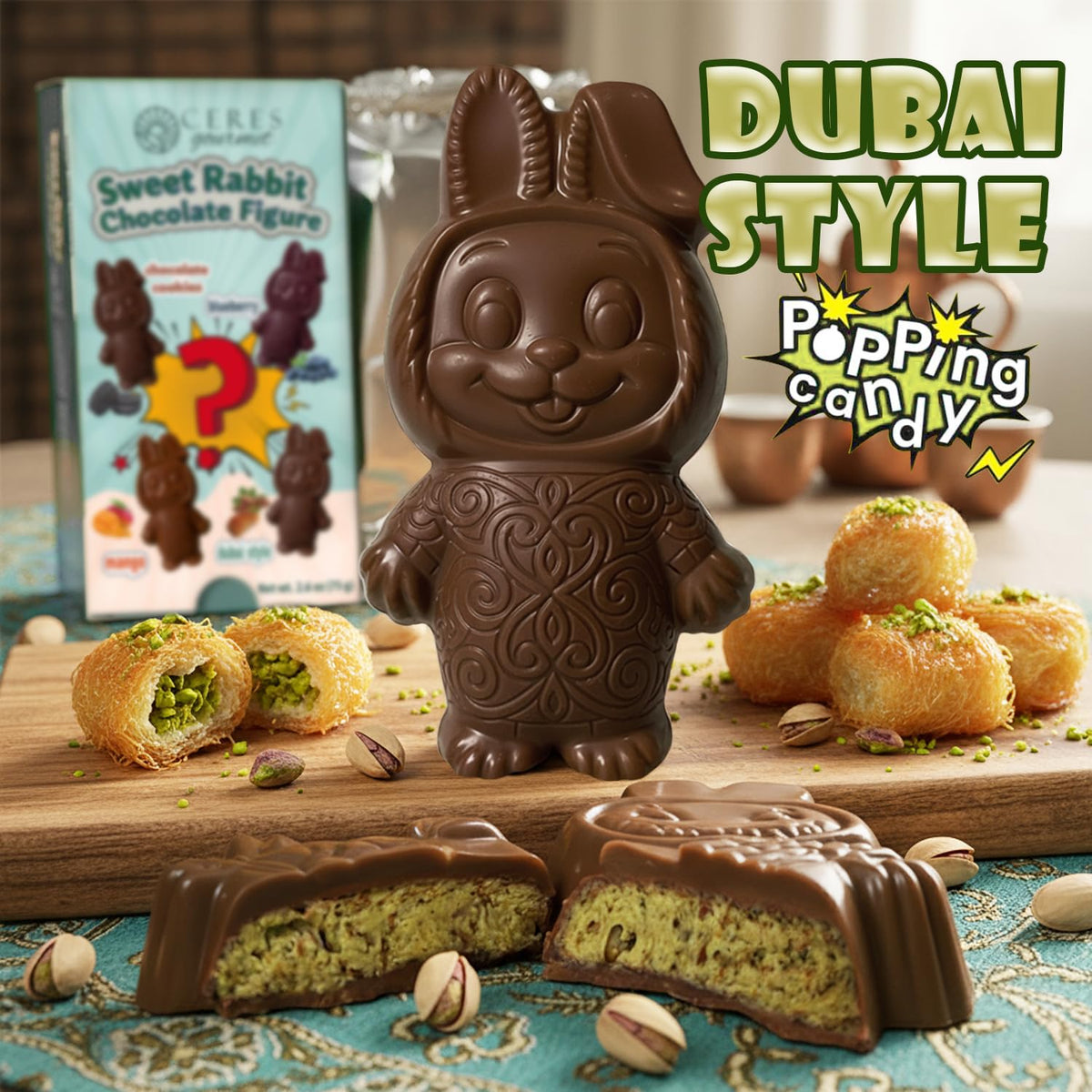Ceres Gourmet Dubai chocolate bar Velvety texture - smooth bite with rich finish