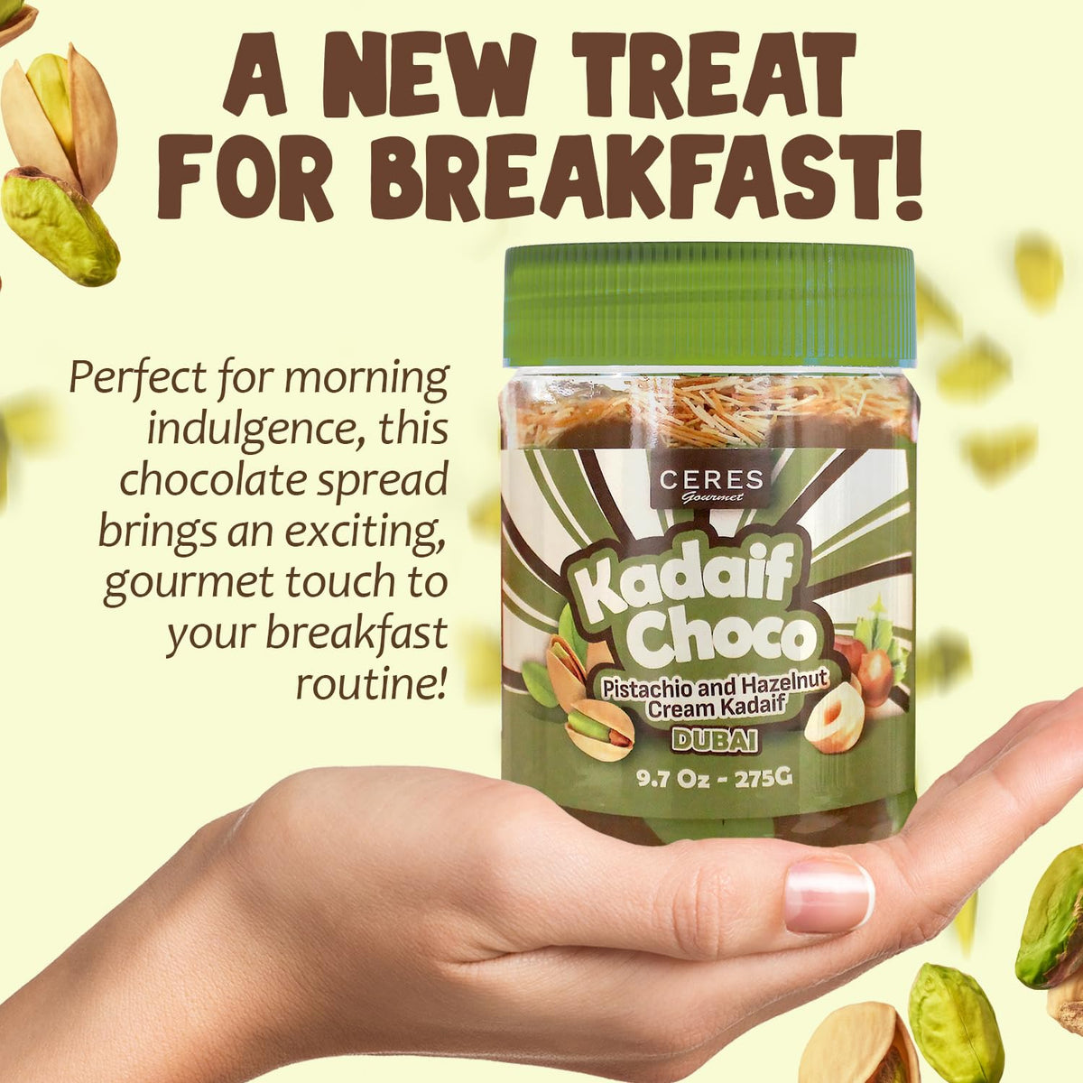 Ceres Gourmet Dubai dessert idea dipping; delightful with fruit, bread, or pastries.