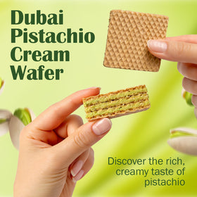Ceres Gourmet Dubai Pistachio Wafer crispy kunafa texture with pistachio chocolate