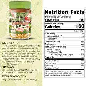 Spoon dipping into Ceres Gourmet Dubai spreadable chocolate jar