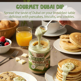 Ceres Gourmet Dubai spreadable cream with kataifi strands visible.