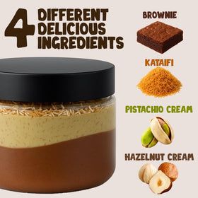 Ceres Gourmet fusion Dubai-flavor brownie with cocoa and pistachio cream