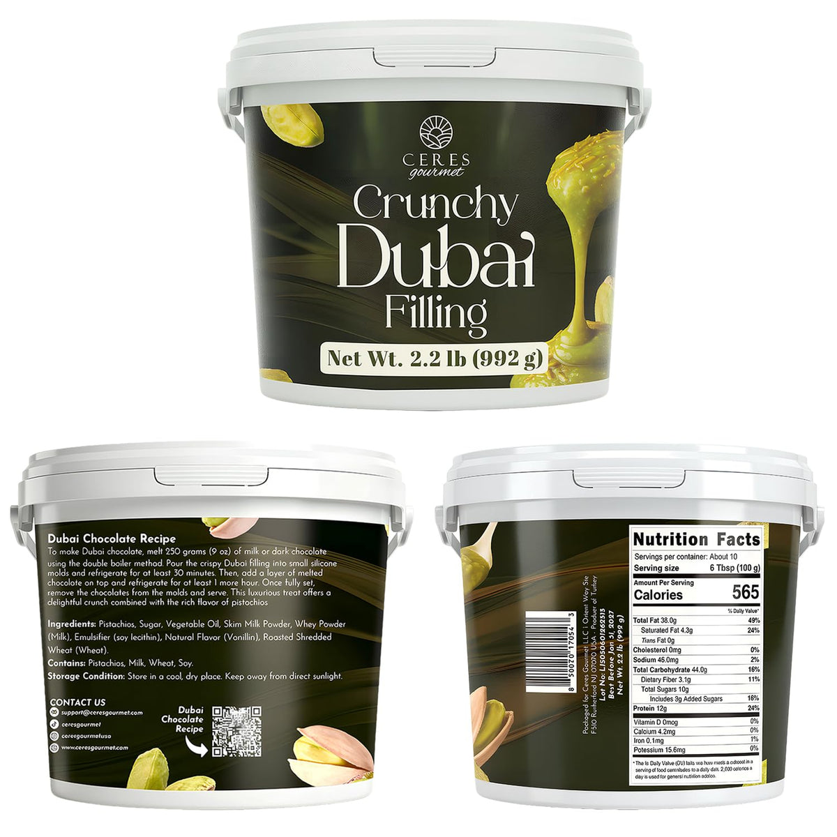 Ceres Gourmet packaging-1kg-tub ready-to-use and space-saving for kitchens.