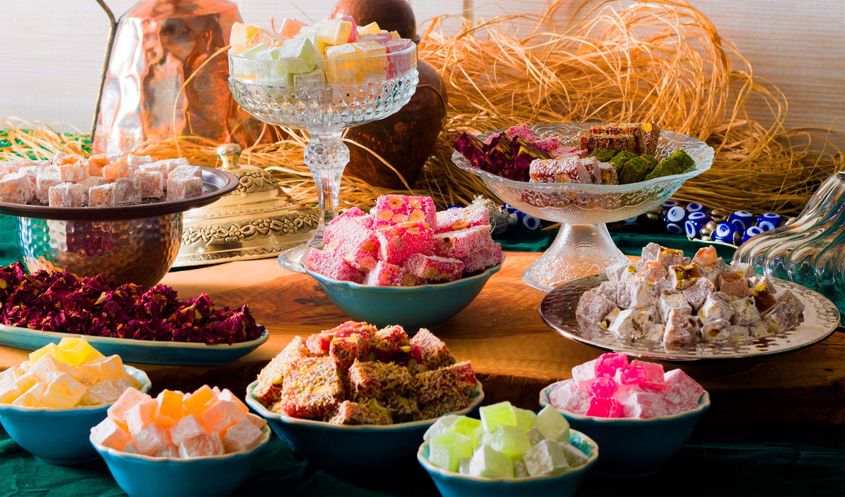 Çerez Pazarı freshly produced Turkish Delight from beet sugar for pure flavor.