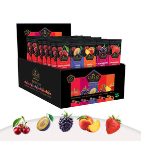 Cerez Pazari fruit leather variety pack front shows vegan, gluten-free bars for on-the-go snacking.