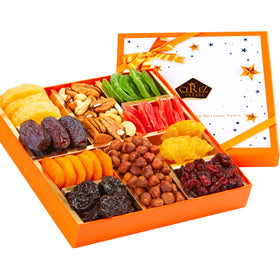 Cerez Pazari gift basket in embossed marble box, ideal for gifting