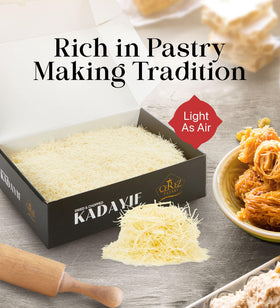 Cerez Pazari kataifi dough, golden crunch texture ideal for pistachio desserts.