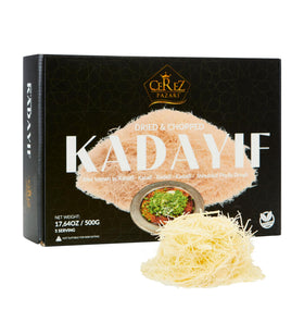 Cerez Pazari kataifi dough shredded, ready to bake for crispy baklava and kunafa.