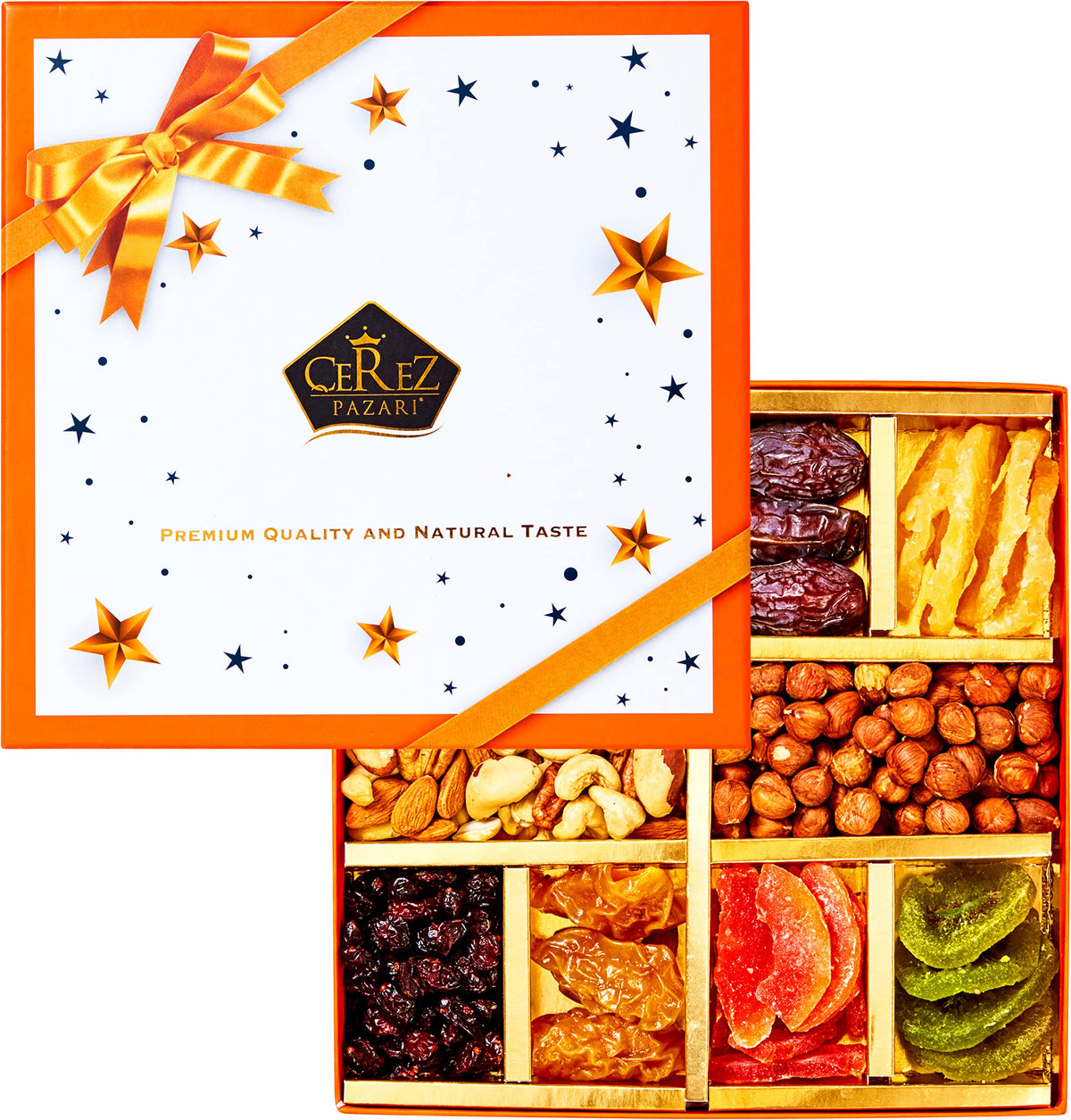 Cerez Pazari orange box presentation, perfect for festive gifting