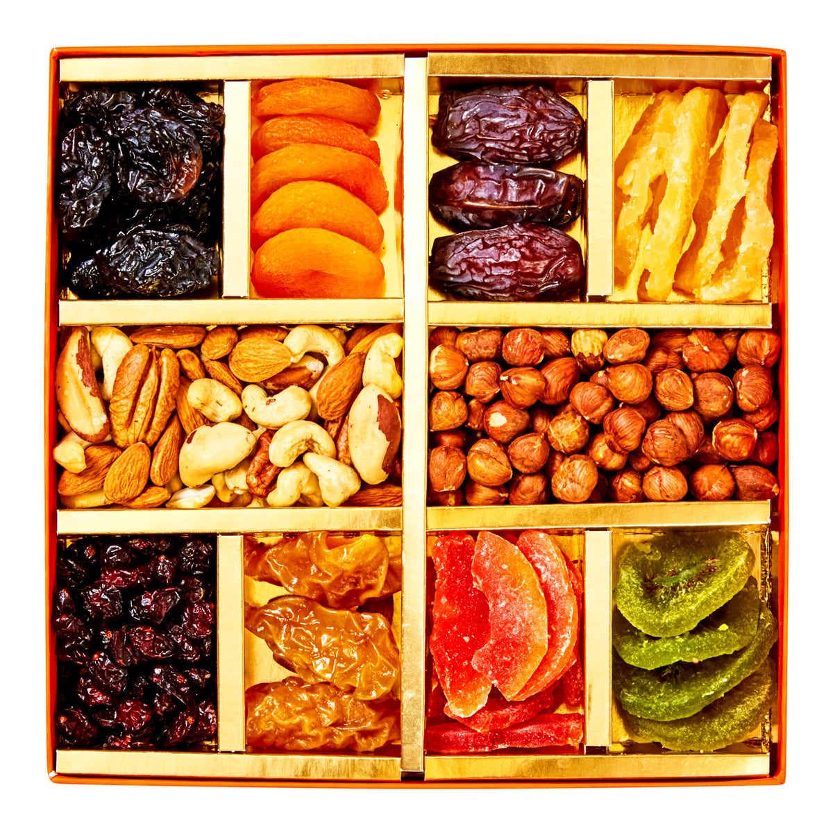 Cerez Pazari six-compartment tray keeps varieties neatly separated