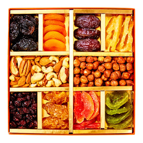 Cerez Pazari six-compartment tray keeps varieties neatly separated