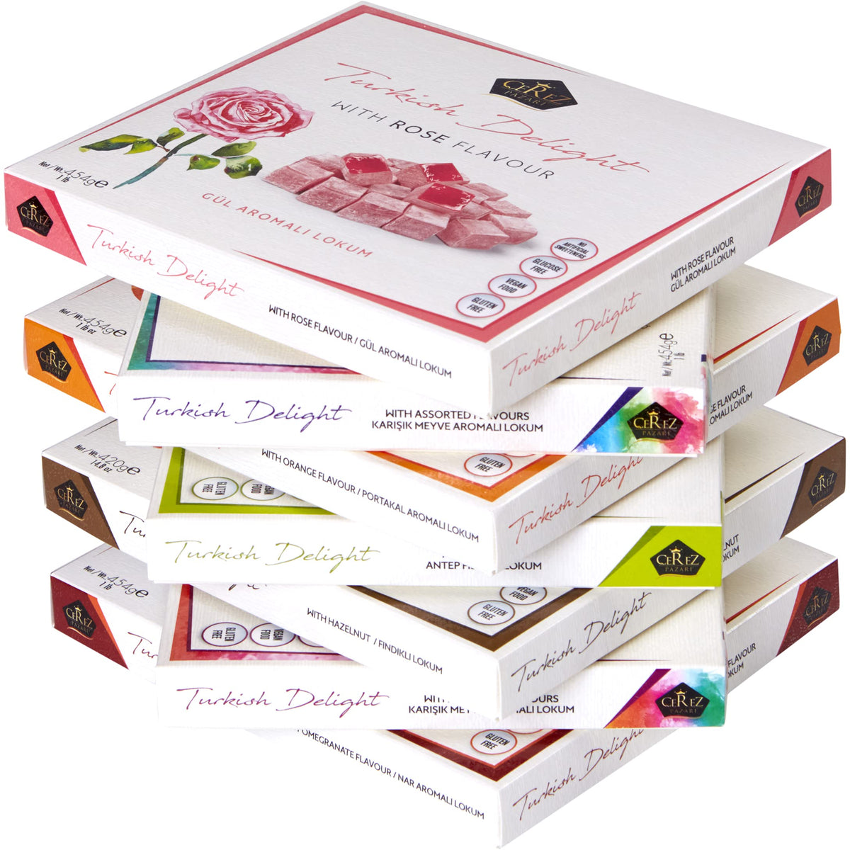 Çerez Pazarı ingredients list emphasizes maize starch and pistachio flavors.