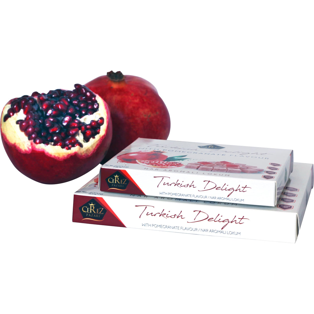 Çerez Pazarı Turkish Delight vegan friendly option in pomegranate flavor