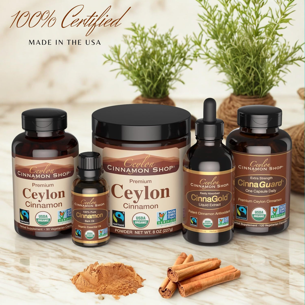 Ceylon Cinnamon Shop versatile spice ideal for coffee and desserts.