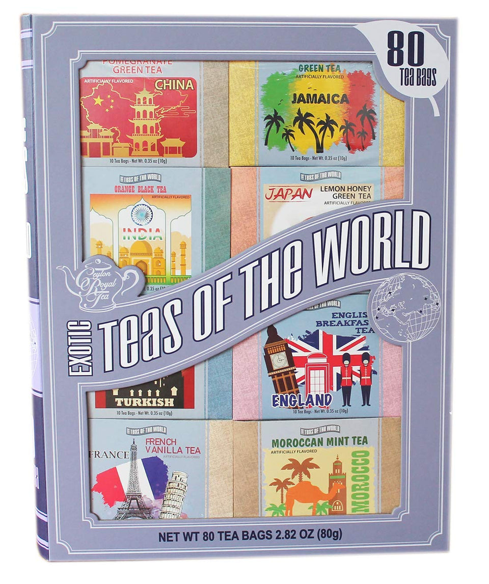Ceylon Royal Tea Exotic Teas Gift Set cover with cultural motifs for premium gifting.
