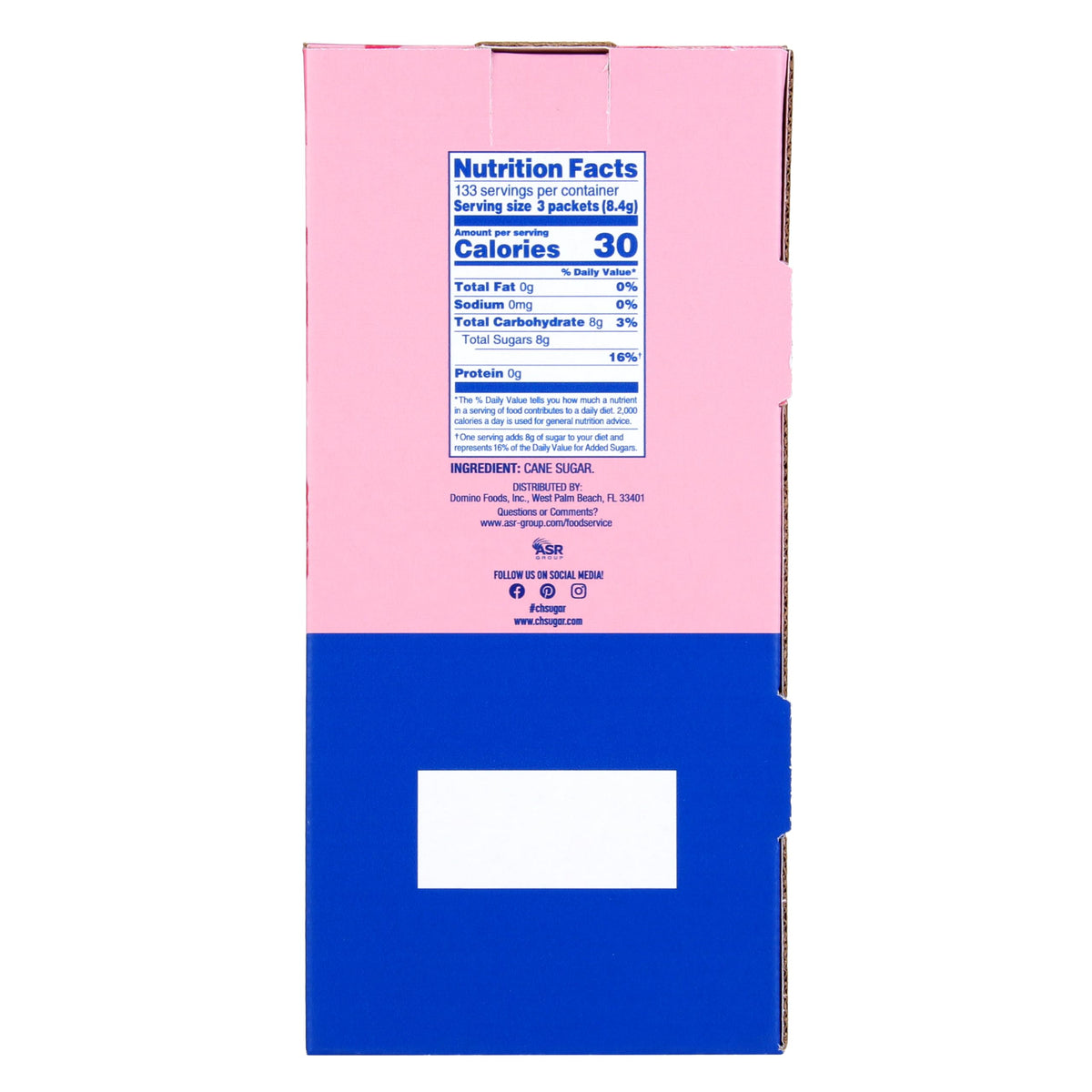 C&H cane sugar packets for cafes in bulk packs