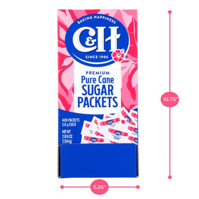 C&H foodservice dispenser box sugar packets for fast access