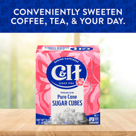 C&H half-teaspoon sugar cubes portions for precise measurement in drinks.