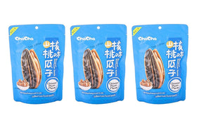 ChaCha roasted sunflower seeds Chinese pecan flavor packaging for on-the-go munching.