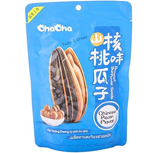 ChaCha sunflower seeds Chinese pecan flavor served in a bowl for quick snacking.