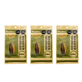 ChaCha Natural Roasted Sunflower Seeds pack setup provides convenient three-pack snacking on the go