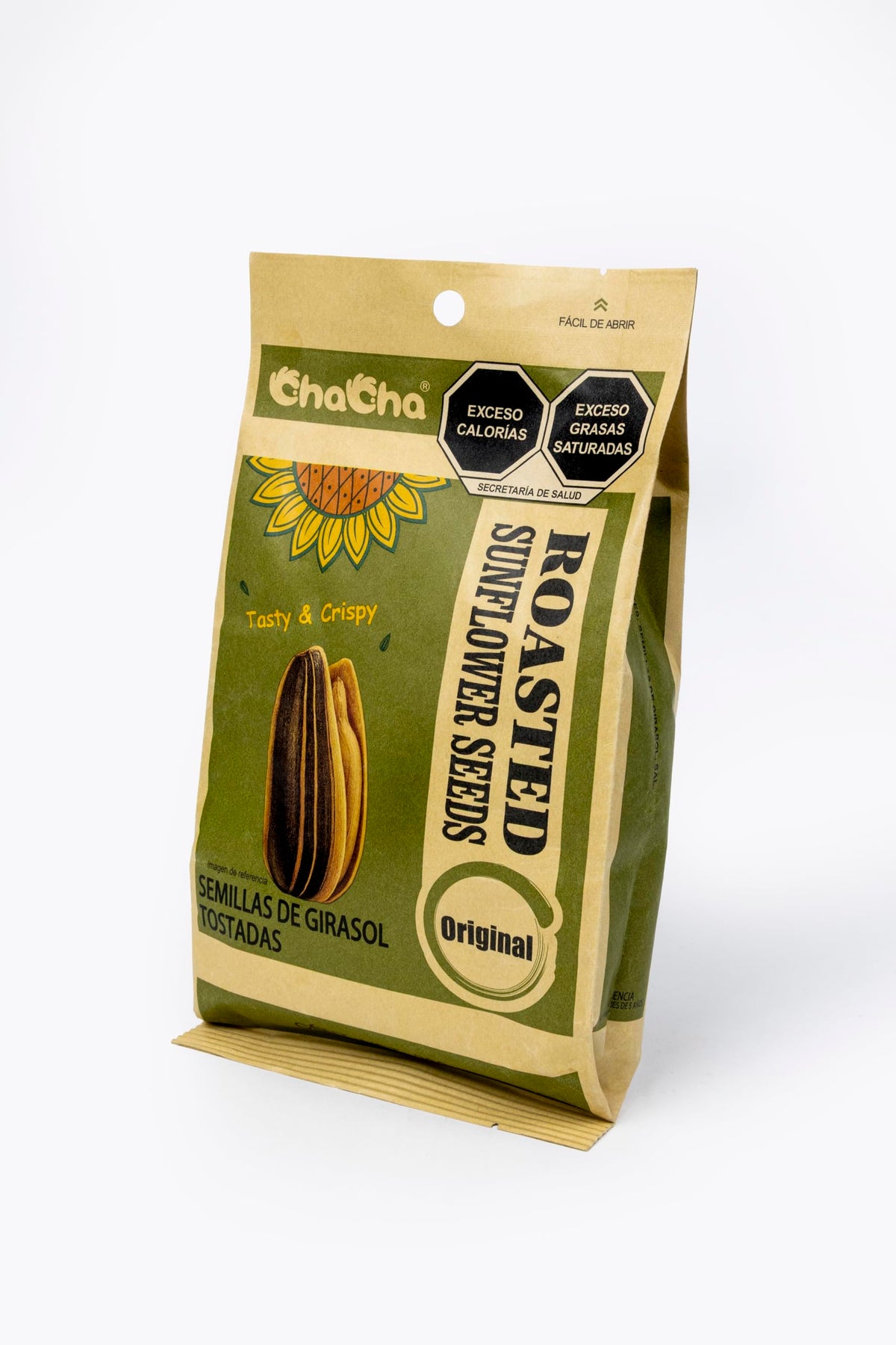 ChaCha seeds on shelf display suggest pantry-friendly snacking and convenient access