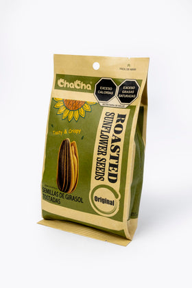 ChaCha seeds on shelf display suggest pantry-friendly snacking and convenient access
