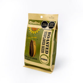 Cha Cha Sunflower Seeds Roasted 250g in hand — convenient snack for busy days.