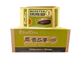 ChaCha roasted and salted sunflower seeds showcase an aromatic finish.