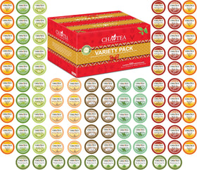 Cha4TEA 100-count variety pack tea box for quick daily tastings.