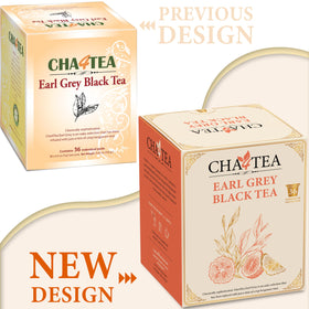 Cha4TEA 36-count pack on shelf for everyday tea moments.