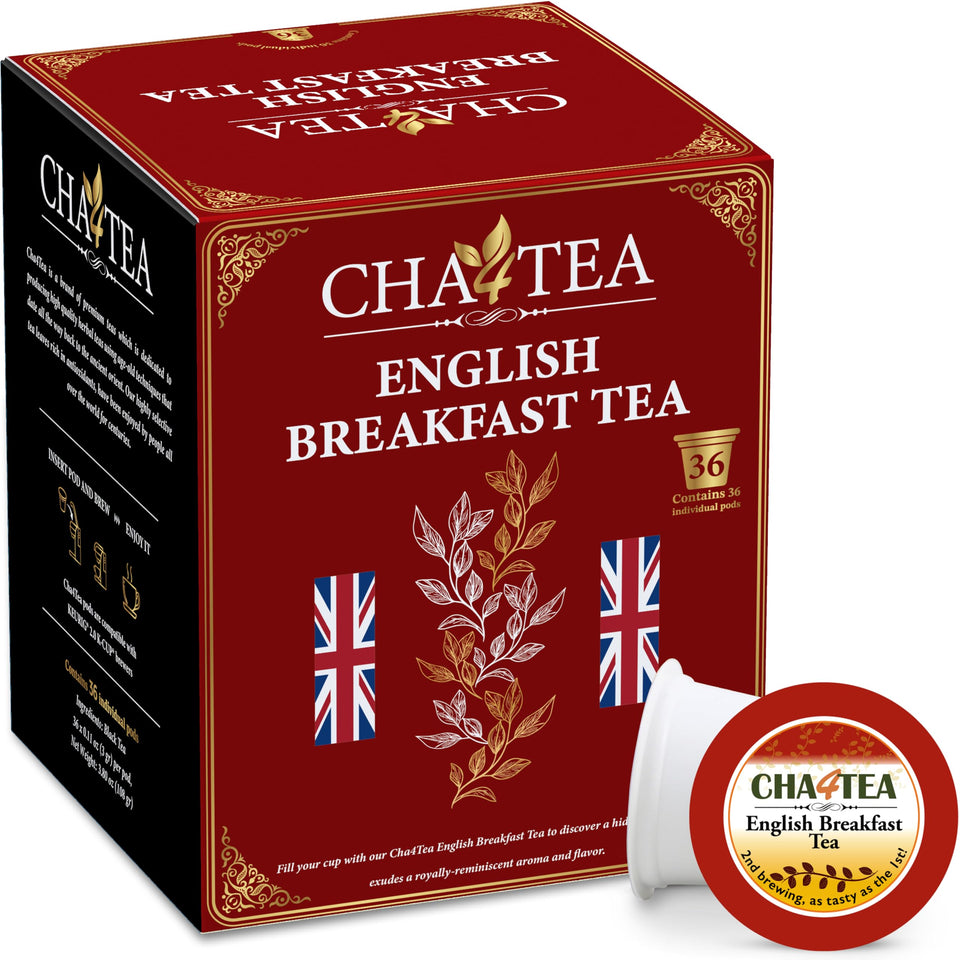 Cha4TEA English Breakfast K-Cup pods deliver bold morning flavor