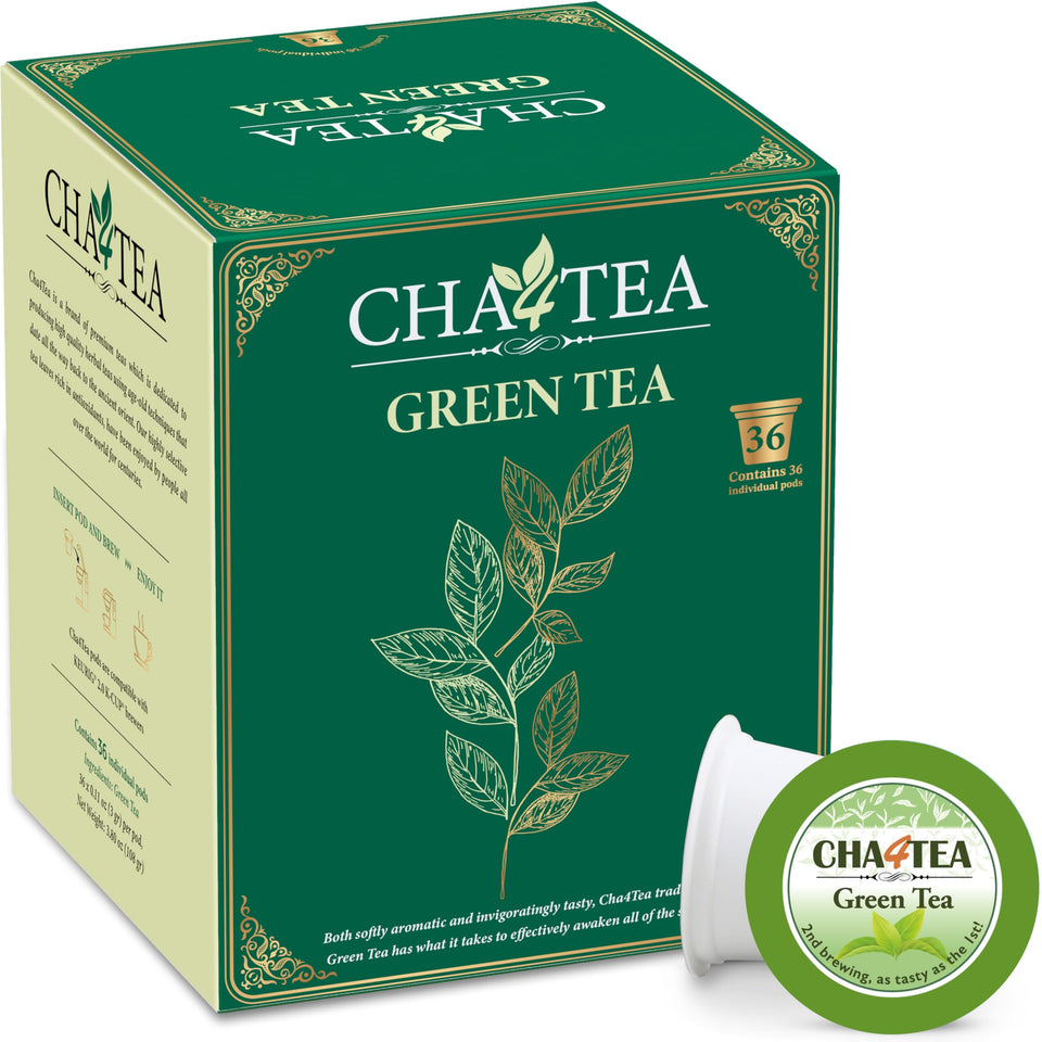Cha4TEA green tea pods pack for quick, convenient brews