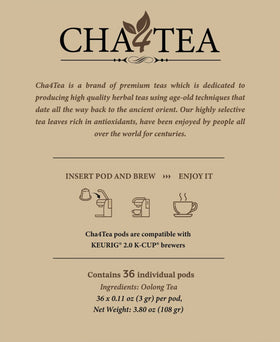 Cha4TEA iced tea pour over ice for refreshing 12oz serving.