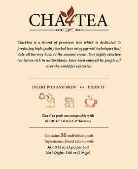 Cha4TEA made in USA seal on packaging emphasizes quality and reliability.